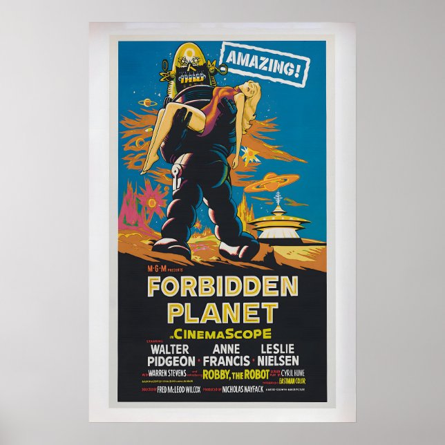 Forbidden Planet Poster  Vintage Movie Poster 1 (Front)