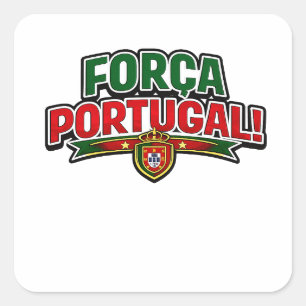 FORÇA PORTUGAL 🇵🇹   Portugal Pride Footb Square Sticker