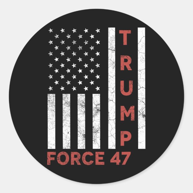 Force 47 2024  classic round sticker (Front)