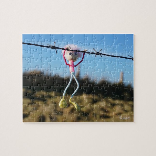 Force Fubby patser to Barbed wire. Jigsaw Puzzle (Horizontal)