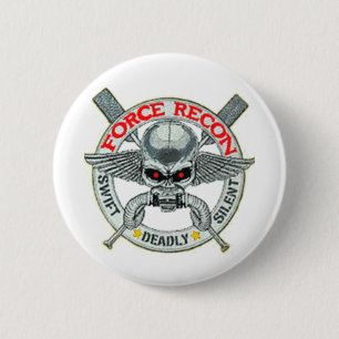 FORCE RECON 6 CM ROUND BADGE