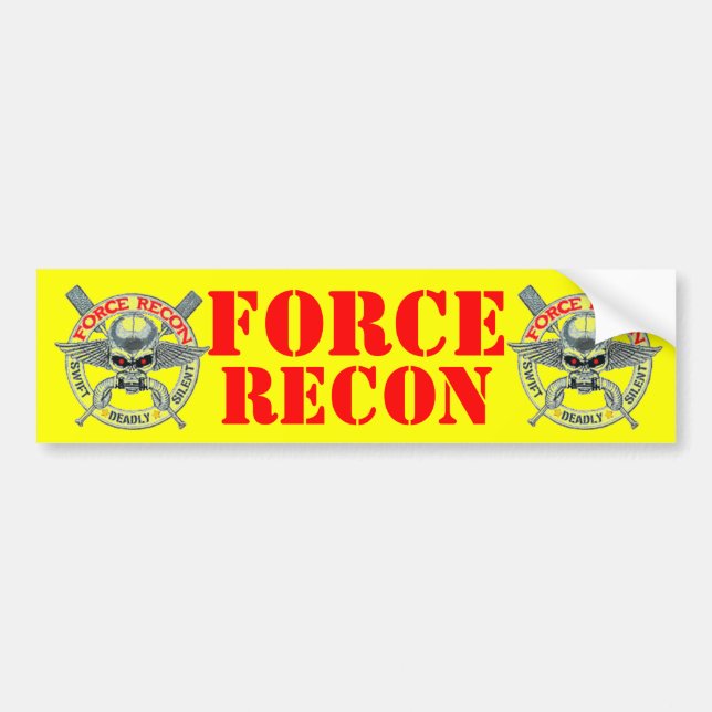 FORCE RECON BUMPER STICKER (Front)