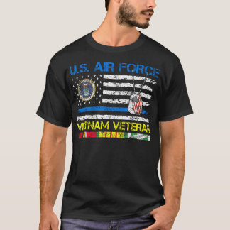 Force Vietnam Veteran Usaf Veteran Flag T-Shirt
