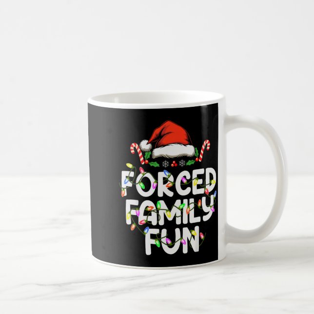 Forced Family Fun Christmas Pyjamas Funny  Coffee Mug (Right)