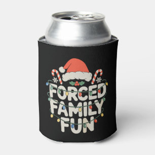 Forced Family Fun Christmas Pyjamas Xmas Holiday Can Cooler