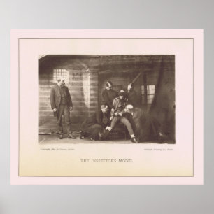 Forced Mug Shot - Victorian Era Rare Crime Photo Poster