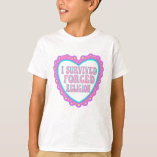 Forced Religion Pink Heart Valentine T-Shirt