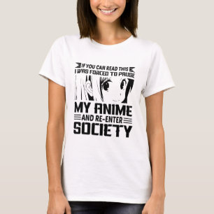 Forced To Pause My Anime Minimalist Funny T-Shirt