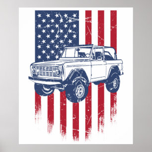 Ford Bronco 4x4 Truck American Classic Art Print
