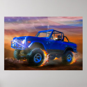 Ford Bronco “OFF ROAD RAGER” Poster