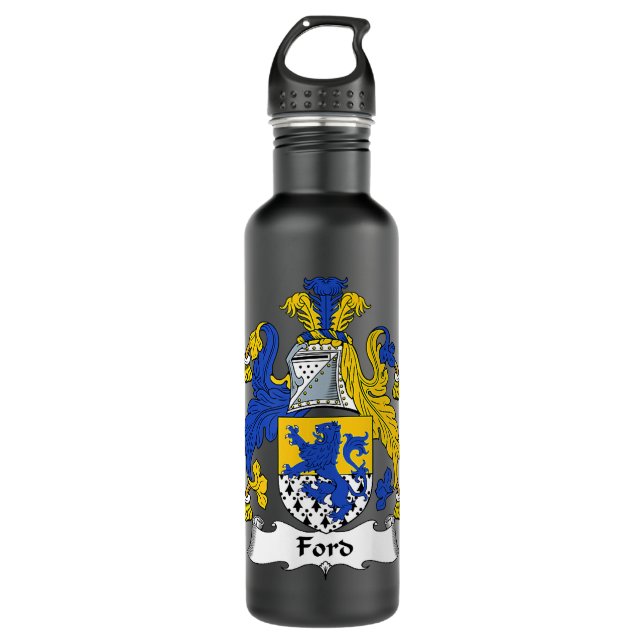 Ford Coat of Arms  Family Crest  710 Ml Water Bottle (Front)