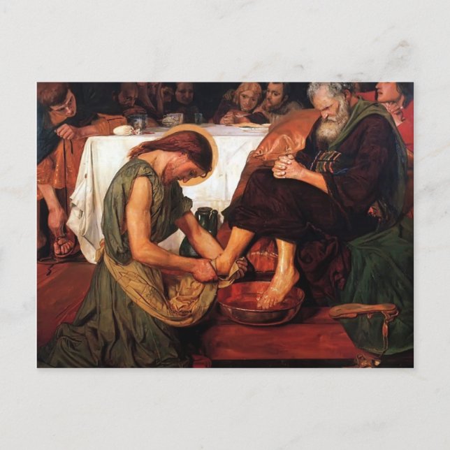 Ford Madox Brown- Jesus Washing Peter's Feet Postcard (Front)