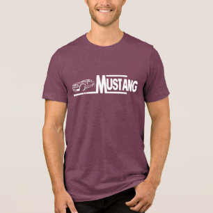 Ford Mustang Pony Racing Stripe Muscle Shelby Long Tri-Blend Shirt