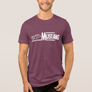 Ford Mustang Pony Racing Stripe Muscle Shelby Long Tri-Blend Shirt