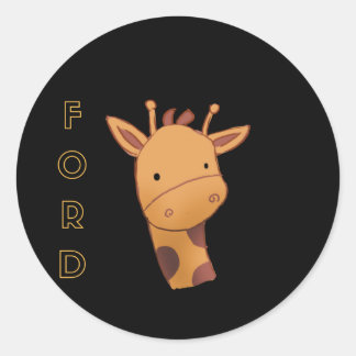 Ford The Giraffe Classic Round Sticker