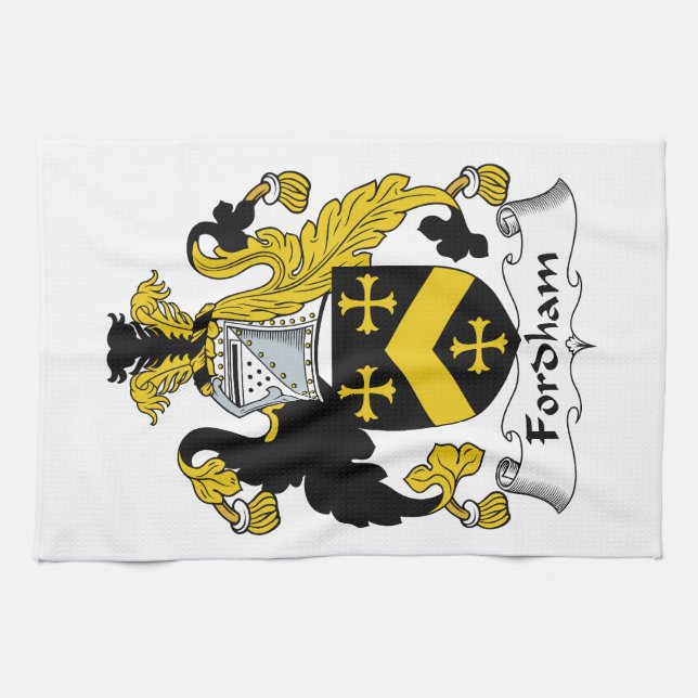 Fordham Family Crest Tea Towel (Horizontal)