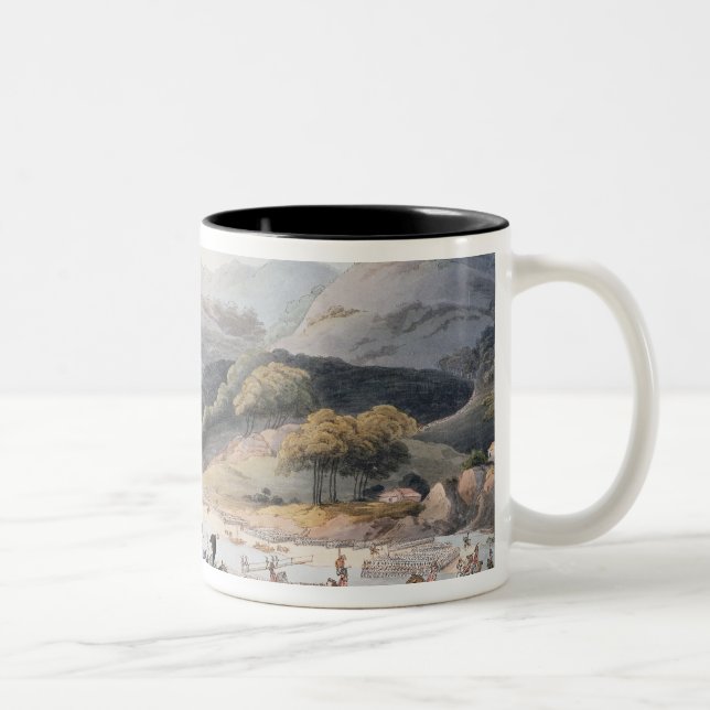 Fording of the River Mondego,engraved by C. Two-Tone Coffee Mug (Right)