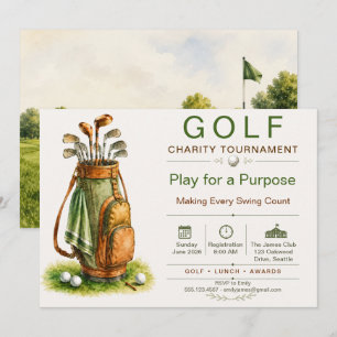 Fore a Good Cause Charity Golf Tournament Invitation