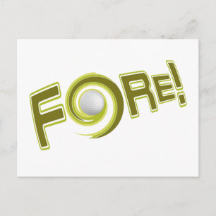 FORE! custom postcard