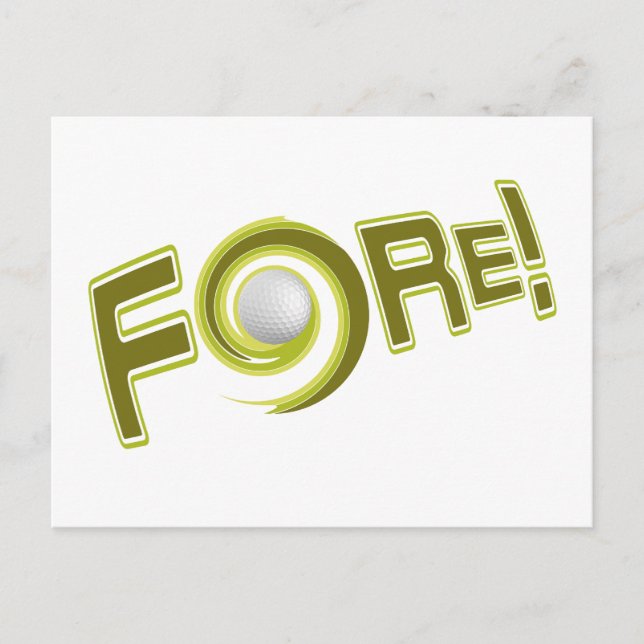 FORE!  custom postcard (Front)