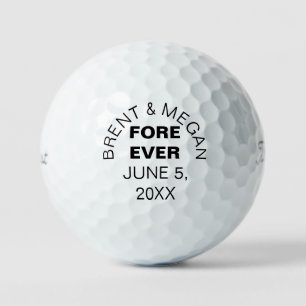 Fore Ever Custom Golf Ball Wedding Wedding Party