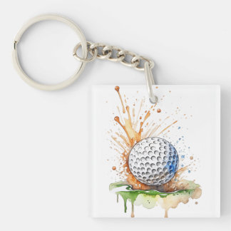 Fore-ever on the Green Golf Ball  Key Ring
