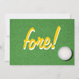 Fore Golf Birthday Party Invitations