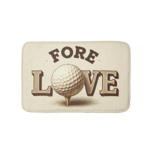 Fore Love Golf Bath Mat For Golfers