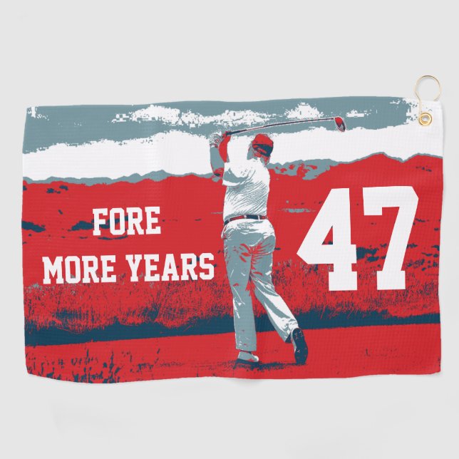 Fore More Years Donald Trump Golf Towel (Horizontal)