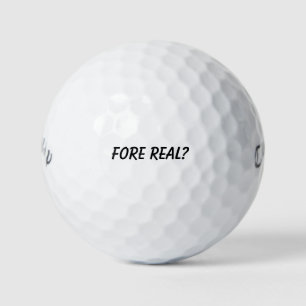'Fore Real?' Humour Cheeky Tournament Fun Golf Balls