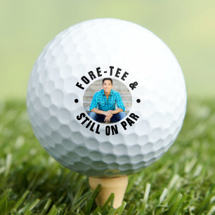 Fore-Tee Still On Par 40th Birthday Photo Golf Balls
