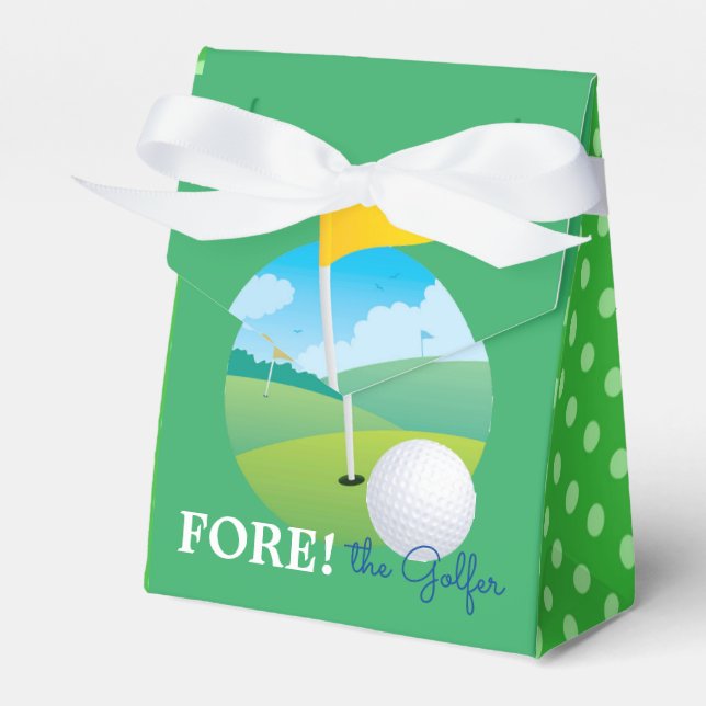 Fore The Golfer Favour Box (Front Side)