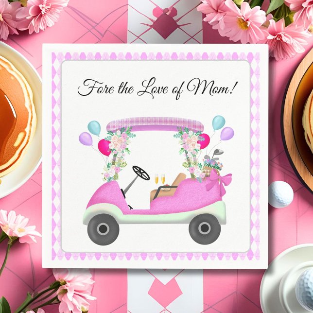 Fore the Love of Mum Mother's Day Golf Brunch  Napkin (Creator Uploaded)
