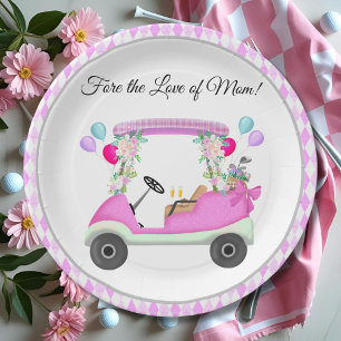 Fore the Love of Mum Mother's Day Golf Brunch Paper Plate