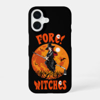 Fore! Witches Golf Stick Witch Riding Halloween