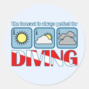 Forecast for Diving Classic Round Sticker
