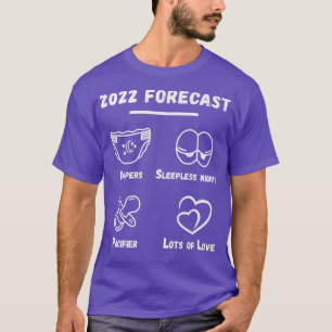 Forecasts 2022 Future Mum and Dad pregnancy announ T-Shirt