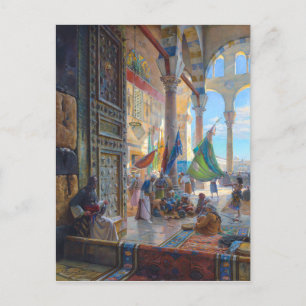 Forecourt of the Umayyad Mosque   Bauernfeind   Postcard