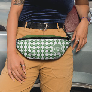 ForeFashion: White and Green Golf Ball Pattern  Bum Bags