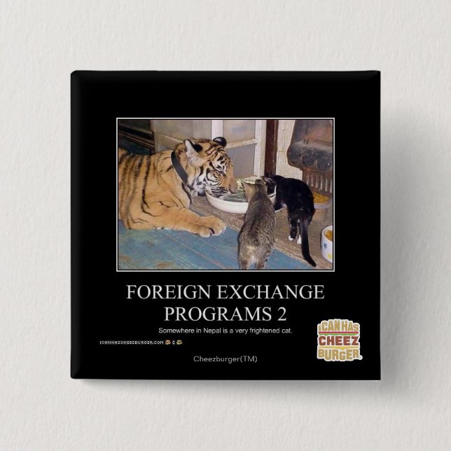 Foreign Exchange Programs 2 15 Cm Square Badge (Front)