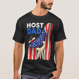 Foreign Host Family Dad Flag Hand Exchange Student T-Shirt