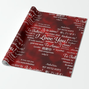 foreign I love you Wrapping Paper