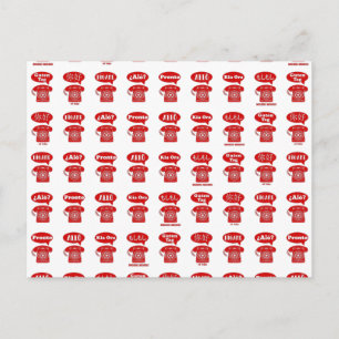 Foreign Language greetings telephone pattern Postcard