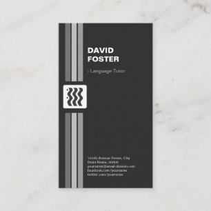 Foreign Language Tutor - Premium Double Sided Business Card