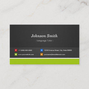 Foreign Language Tutor - Professional and Premium Business Card