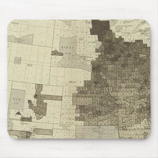 Foreign population by counties mouse mat (Front)