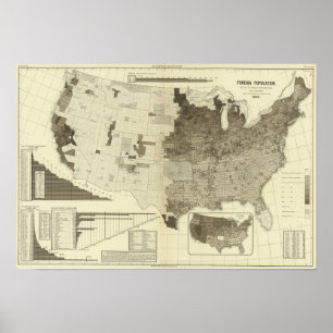 Foreign population by counties poster