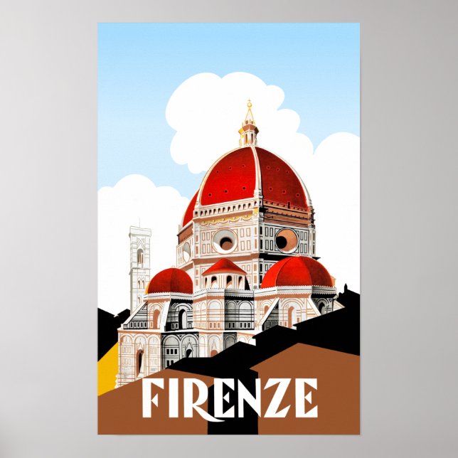 Forence Italy travel poster (Front)