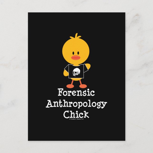 Forensic Anthropology Chick Postcard (Front)