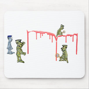 Forensic detectives at work at a crime mouse mat